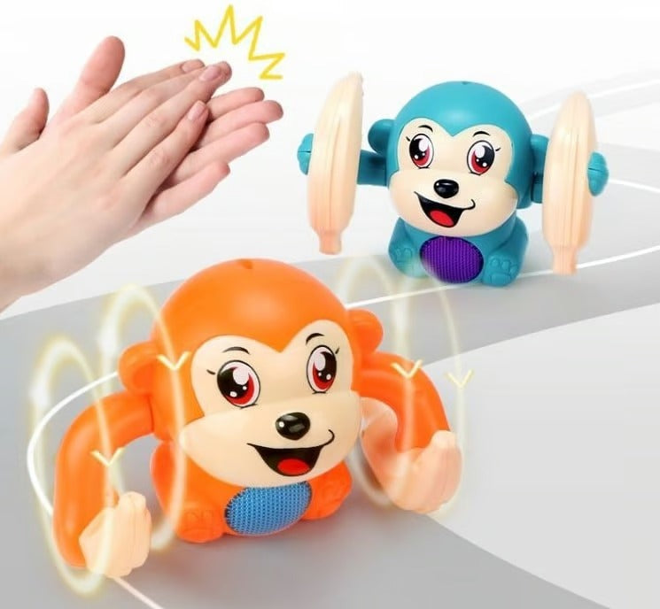 🐒Early infant electric flip and head monkey toys