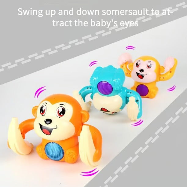 🐒Early infant electric flip and head monkey toys