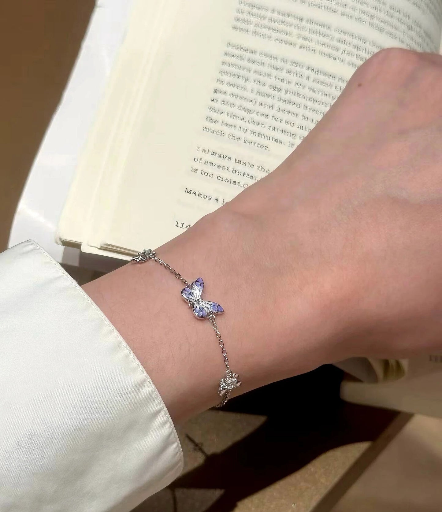 [Limited Edition] Luminous Dream Purple Butterfly Bracelet & Necklace