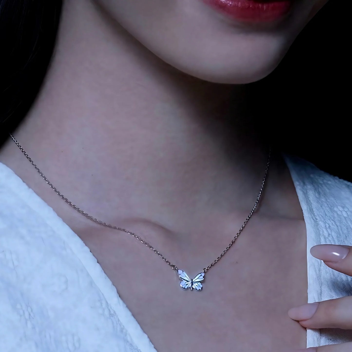 [Limited Edition] Luminous Dream Purple Butterfly Bracelet & Necklace