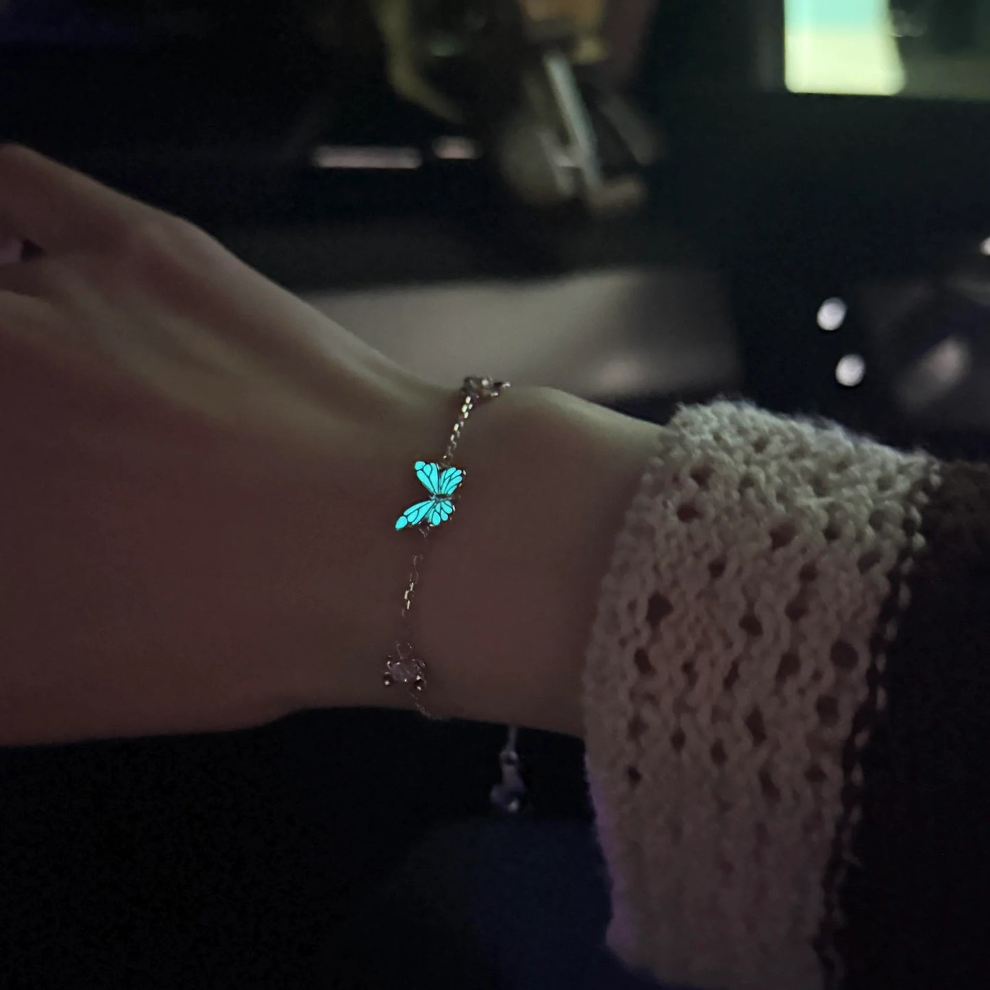 [Limited Edition] Luminous Dream Purple Butterfly Bracelet & Necklace