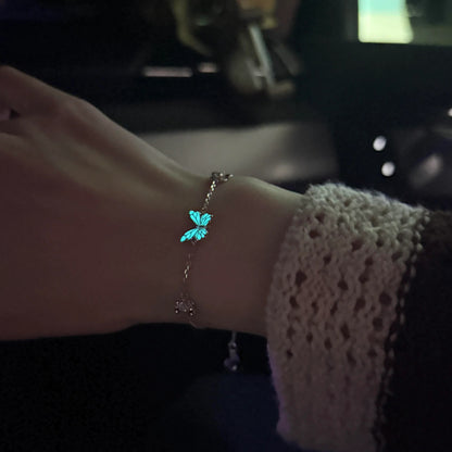 [Limited Edition] Luminous Dream Purple Butterfly Bracelet & Necklace